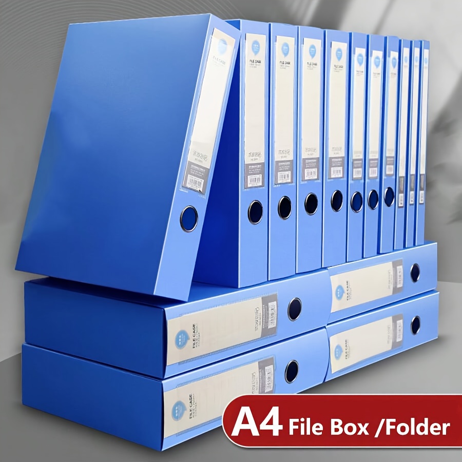 File Cabinet - 1 個の折りたたみ式 A4 ファイルフォルダー、大容量 PP ドキュメント収納ボックス、オフィス、学校、新学期シーズンに最適