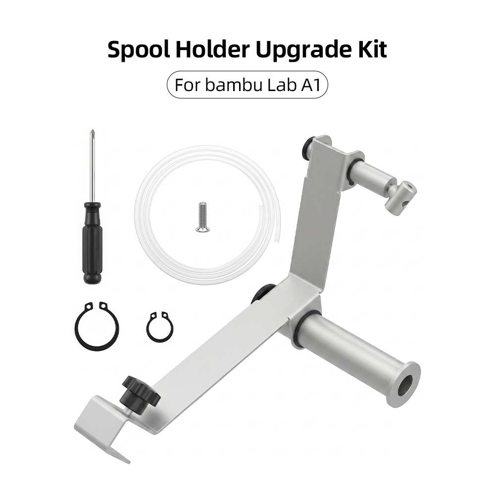 Printer Stand - Bambu Lab A1 3Dプリンター用メタルスプールホルダーアップグレードキット 外部フィラメントスプールブラケットスタンド フィードチューブアクセサリー