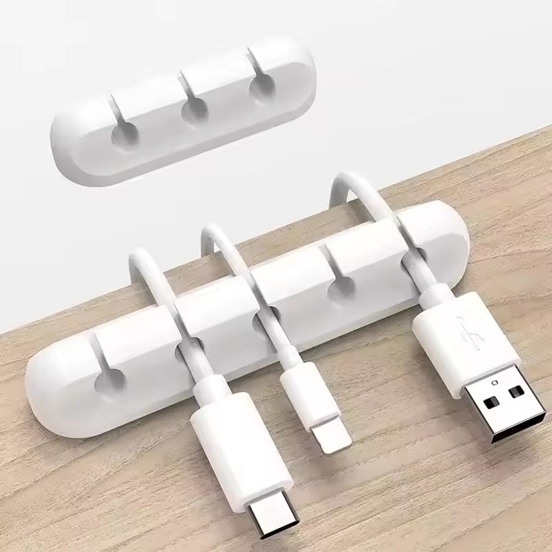 Desk Organizer - シリコーン USB ケーブル クリップ ワインダー オーガナイザー