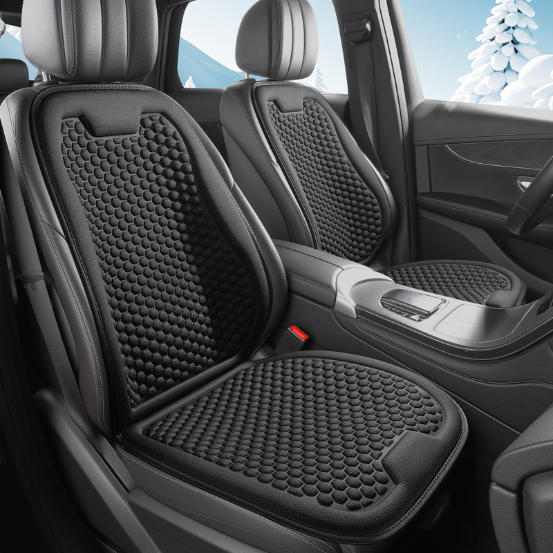 Office Chair Cushion - カーシートクッション - オールシーズン快適で通気性抜群、オフィスチェアクッション、3Dミニマリスト換気シングルシート冷却クッションP