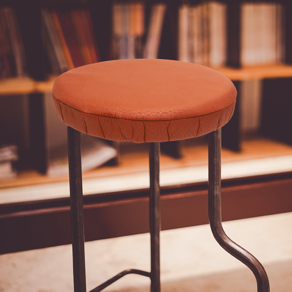 Office Chair Cushion - 伸縮性のある丸型バースツール用シートカバー。椅子を保護し、快適な座り心地を提供。家庭やオフィスでの装飾にも最適。丸型シートクッション。