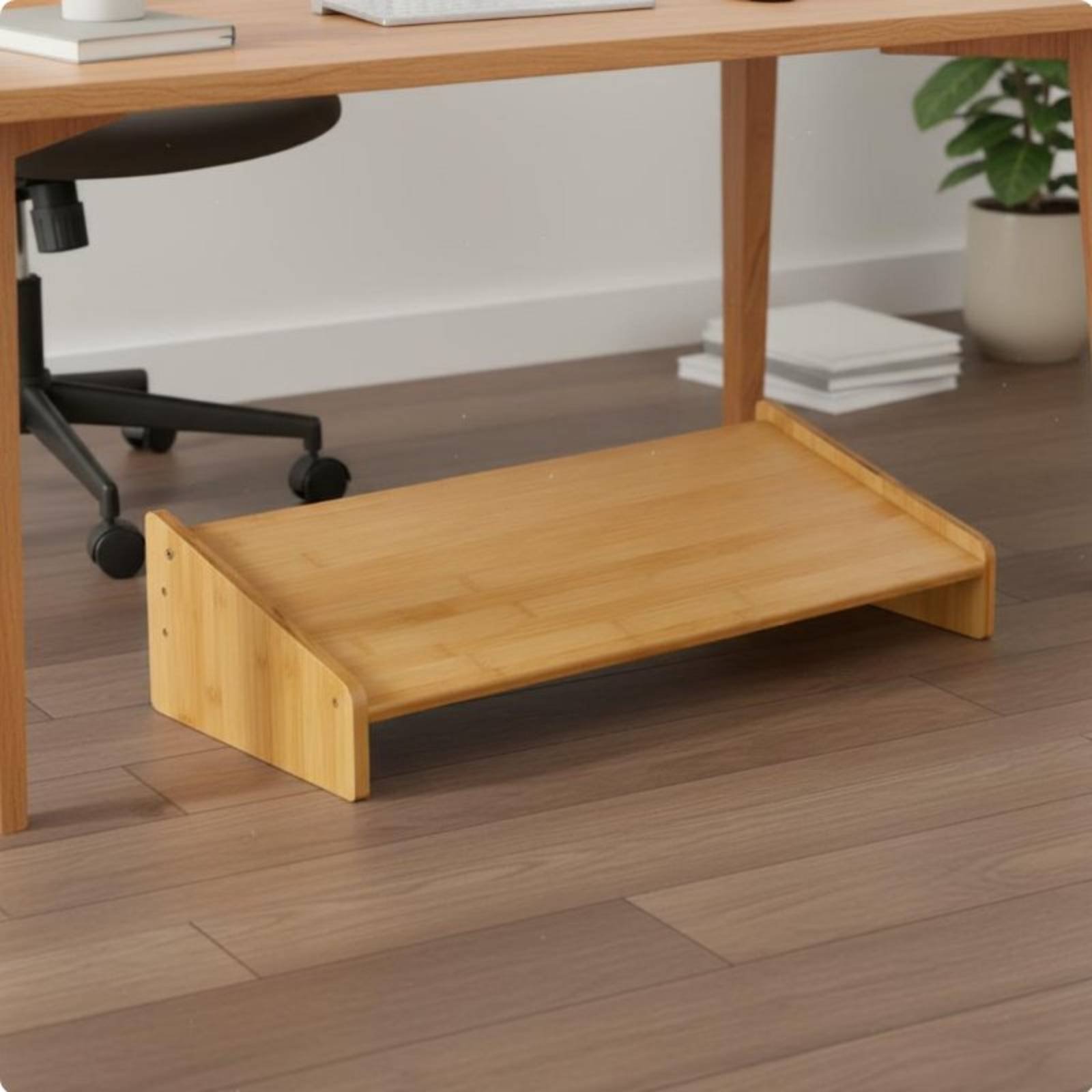 デスク下フットレスト 幅広表面 オフィス用フットスツール 角 - Office Chair のレビューと価格