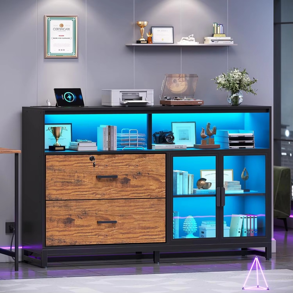 59インチファイルキャビネット、2段引き出し付き家庭用/オフ - File Cabinet のレビューと価格