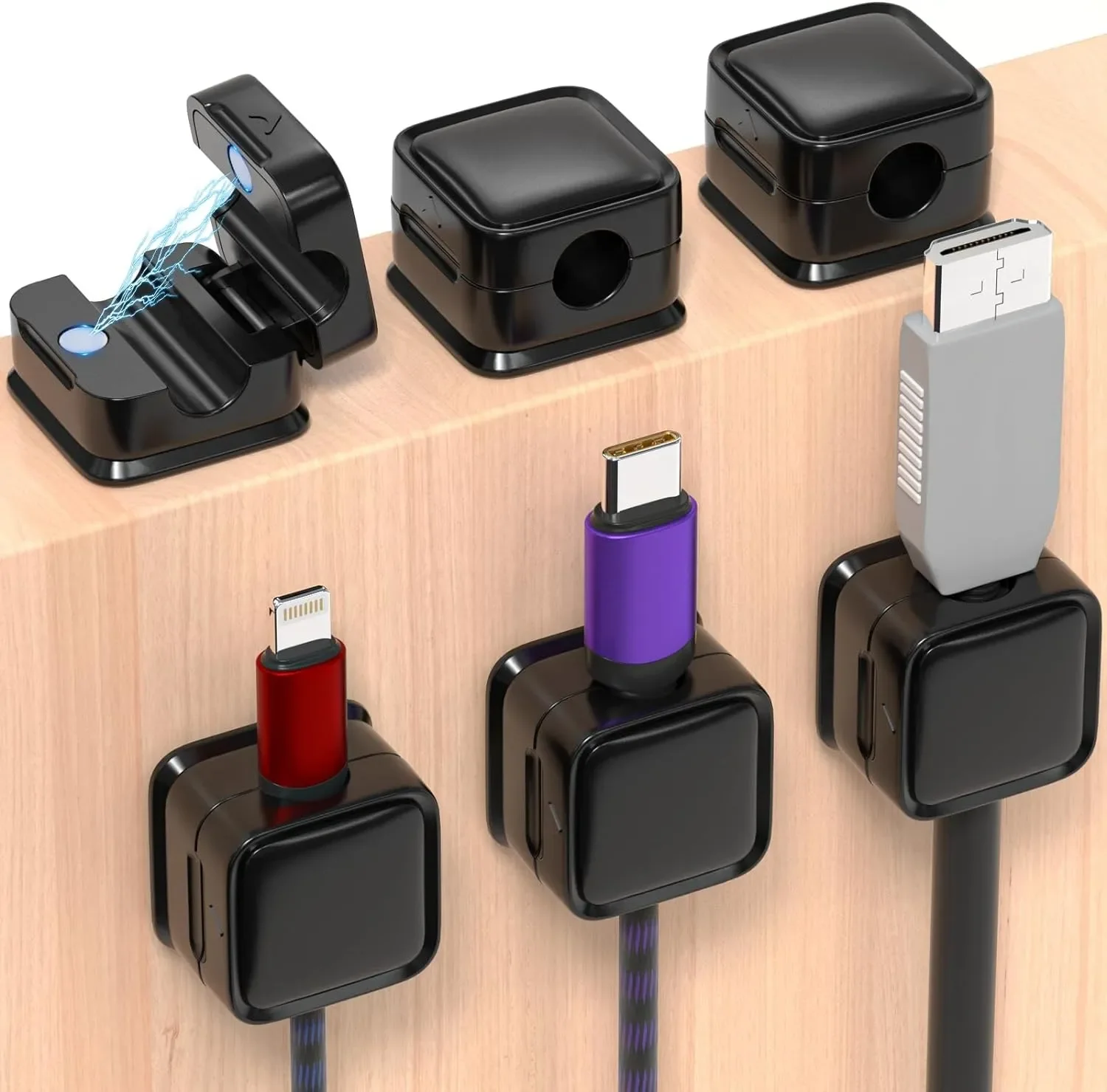 小型ケーブル整理ホルダー。磁石付きで、滑らかな調整が可能。デ - Desk Organizer のレビューと価格