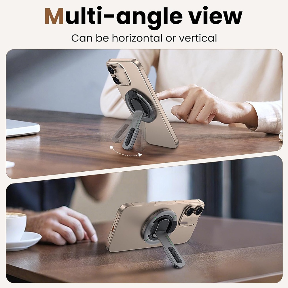 両面マグネット式スマホリングスタンド、360度回転 °    - Standing Desk のレビューと価格