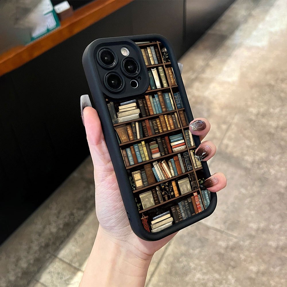 本棚風クリエイティブパターンのiPhoneケース iPhon - Bookshelf のレビューと価格