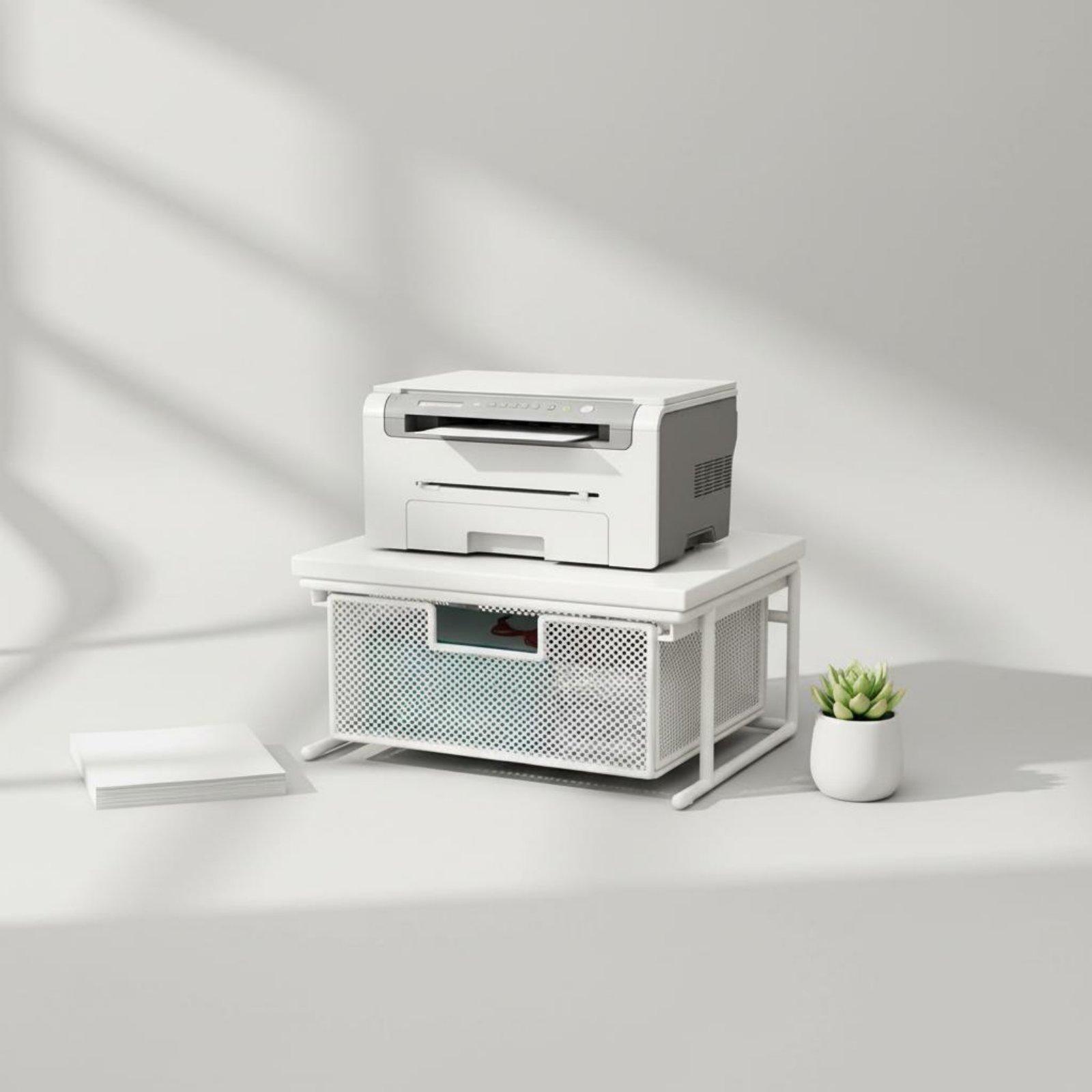 引き出し収納付きプリンタースタンド 省スペースデスクトッププ - Printer Stand のレビューと価格