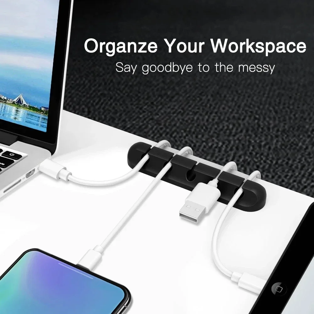 シリコン製USBケーブルオーガナイザー。USB充電ケーブルを - Desk Organizer のレビューと価格