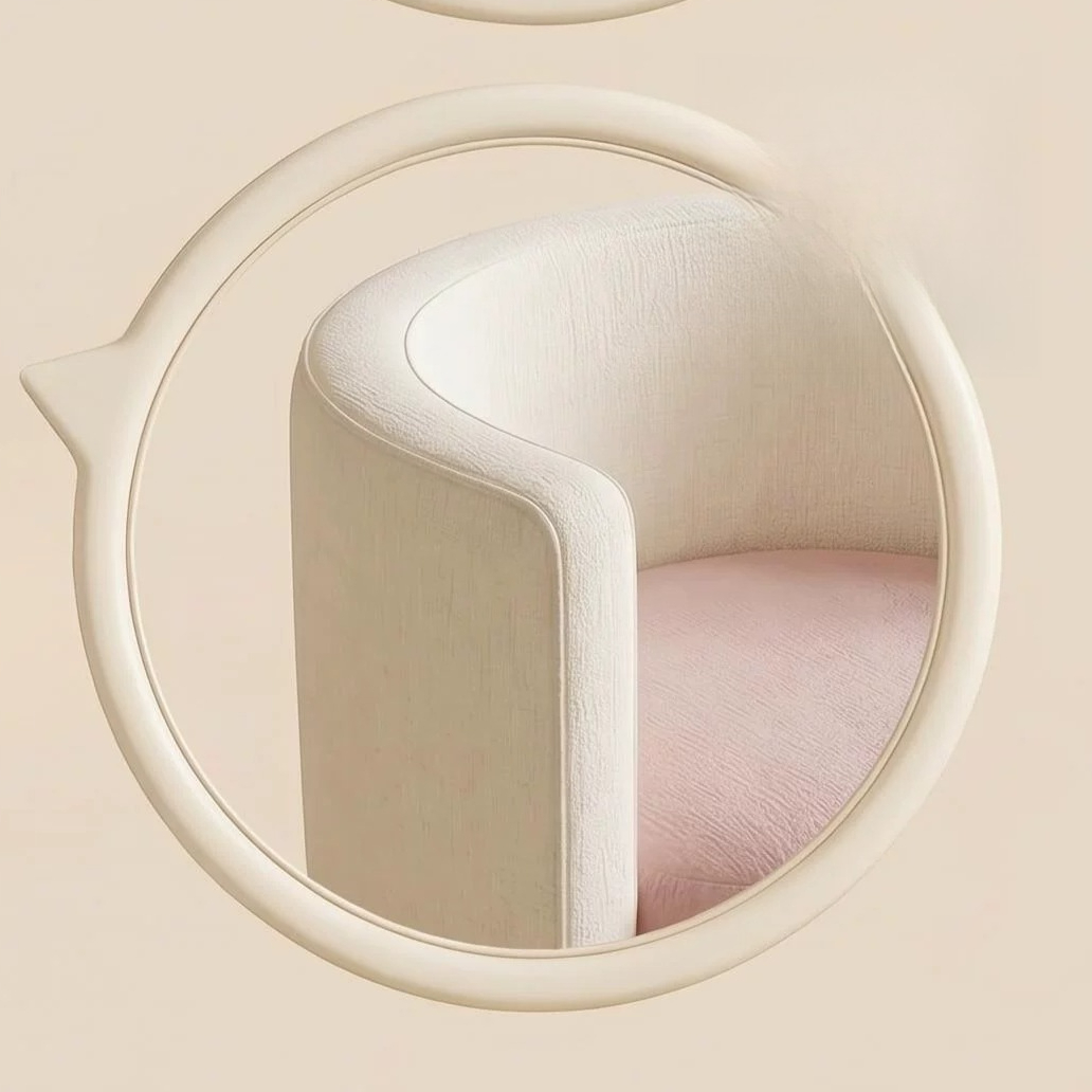 ドレッシング用のかわいい化粧台スツール、キュートなピンクの木 - Office Stool のレビューと価格